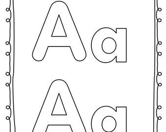 Alphabet Coloring Pages: Fun Learning for Toddlers (PDF Pattern)