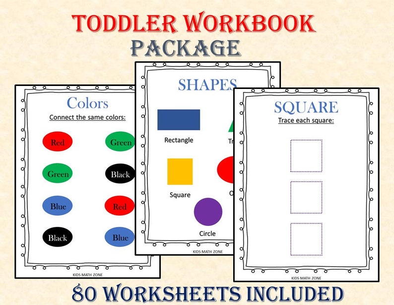 Pre-k + K Learning Bundle: 220 Printable Worksheets (PDF) - Etsy