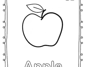 Alphabet & Fruit Coloring Pages: Fun Learning for Toddlers (PDF)