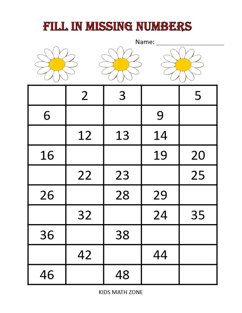 Fill In Missing Numbers Printable Worksheets Preschool Etsy fill-in-missing-numbers-printable-worksheets-preschool-etsy