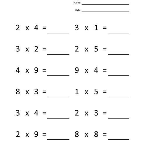 Printable math worksheets 8th grade