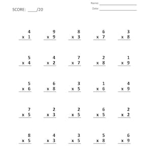 Multiplication Drills: 100 Days Timed Tests, Grades 3-5 (digital ...