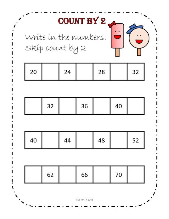 skip count worksheets 16 worksheets pdf kindergarten year etsy israel