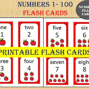 NUMBERS FLASH CARDS (numbers 1 to 20) Preschool Math Learning | Early ...