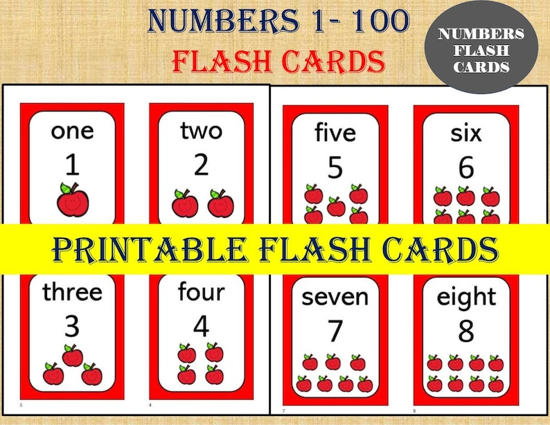 NUMBERS FLASH CARDS Numbers 1 to 20/ Kindergarten/ Etsy