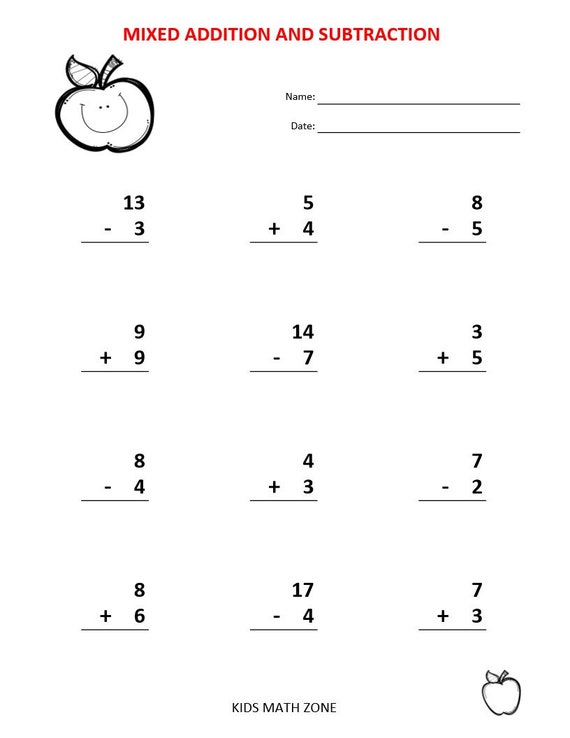 easy math worksheets for grade 1