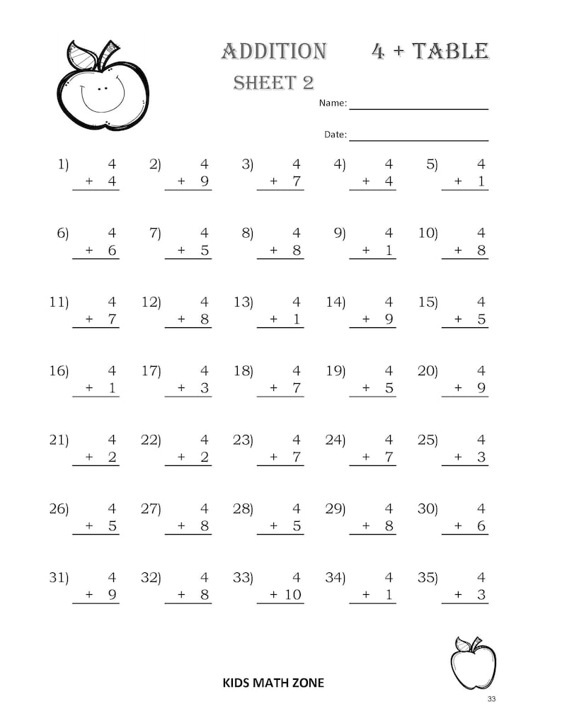 Addition Workbook 100 Worksheets With Answers Pdf/ Kinder, Grade 1,2 ...