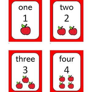 numbers flash cards numbers 1 to 20 kindergarten etsy