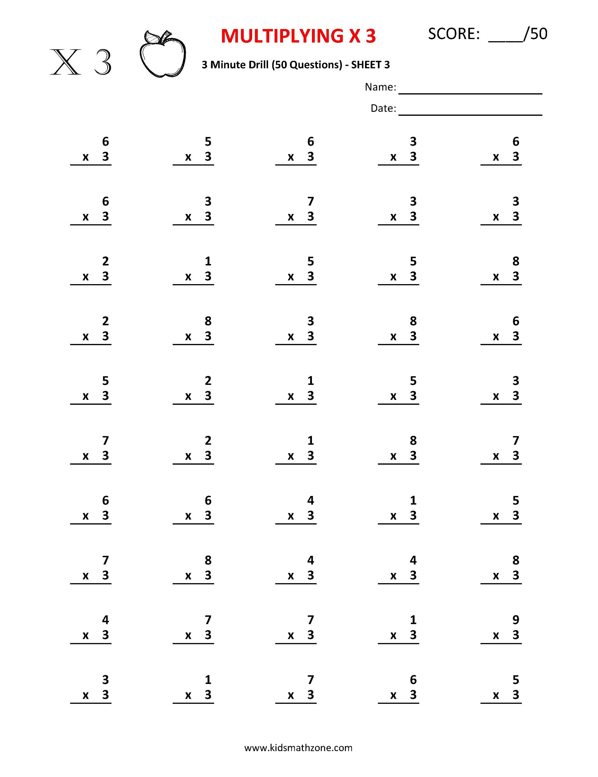 Multiplication Math Drills 100 Days of Timed Tests Grades - Etsy