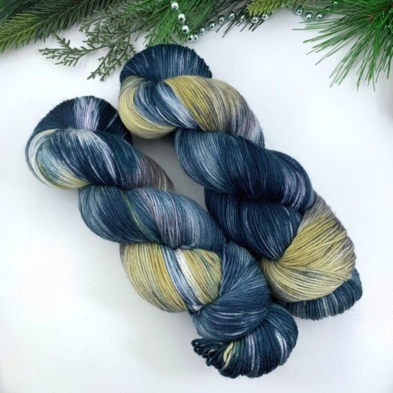 Skyline - Teagan Plush Sock - Superwash Merino Nylon - Ready to Ship Hand Dyed Yarn