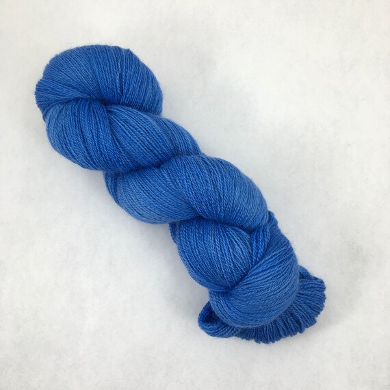 Cobalt - Hand Dyed Lace Weight 100% British Bluefaced Leicester - 875 yards