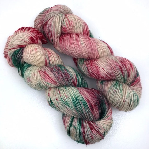 Sugar Cookie - Teagan Plush Sock - Superwash Merino Nylon - Ready to Ship Hand Dyed Yarn