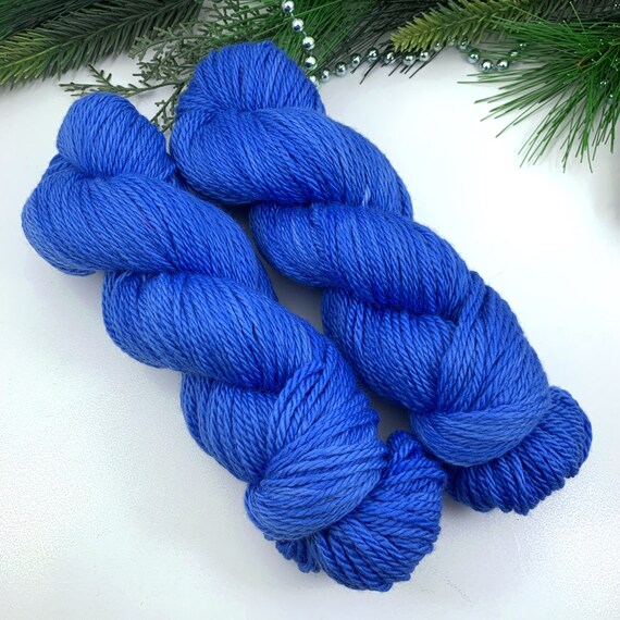Cobalt Blue - Eleanor Worsted - 100% Nonsuperwash Merino - Hand Dyed Yarn - 100g