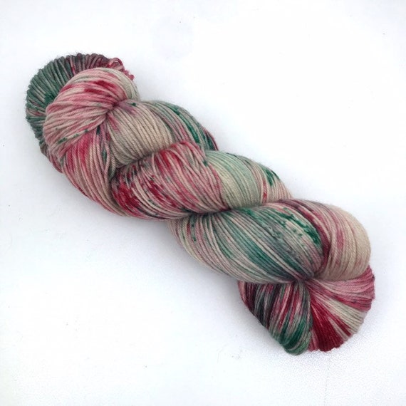 Flawed** Sugar Cookie - Teagan Plush Sock - Superwash Merino Nylon - Ready to Ship Hand Dyed Yarn