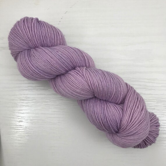 Lavender - Teagan Plush Sock- Merino Nylon - Ready to Ship Hand Dyed Sock Yarn