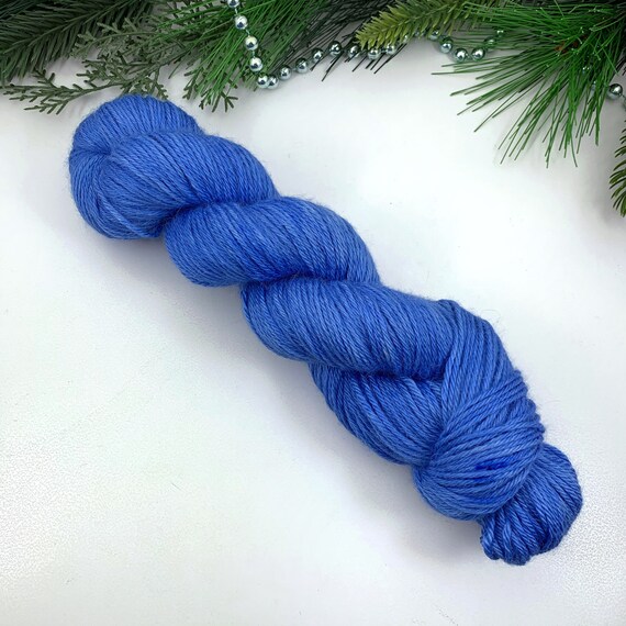 Cobalt Blue Luxury - 70/20/10 Baby Alpaca Mulberry Silk Cashmere DK - Hand Dyed Yarn - 100g