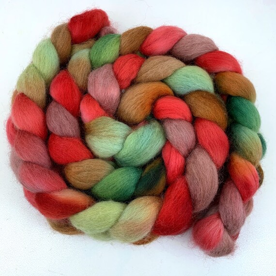 Ratatouille- Falkland Wool - 4oz Hand Dyed Roving
