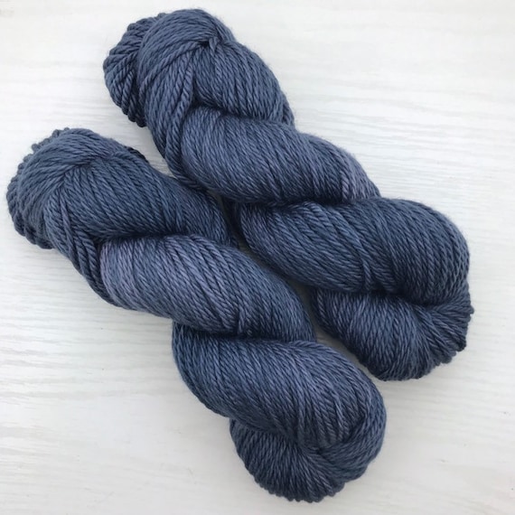 Jack Worsted - 100% Superwash Merino - Blueberry - Ready to Ship Hand Dyed Yarn