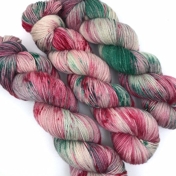 Sugar Cookie - Gold Sparkle Sock - Superwash Merino Nylon Gold Stellina - Ready to Ship Hand Dyed Yarn