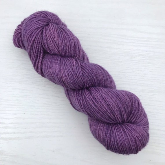 Holly MCN Sock - Lilac- Merino Cashmere Nylon - Ready to Ship Hand Dyed Sock Yarn