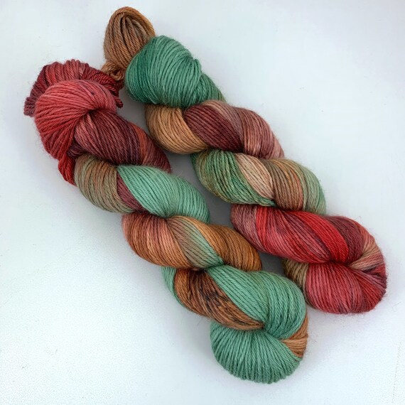 Ratatouille - 70/20/10 Baby Alpaca Mulberry Silk Cashmere DK - Hand Dyed Yarn - 100g