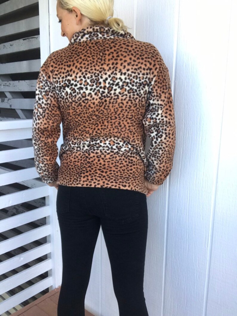 fuzzy leopard print sweater