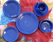 Vintage Fiesta Ware - 6 Pieces, Cobalt Blue