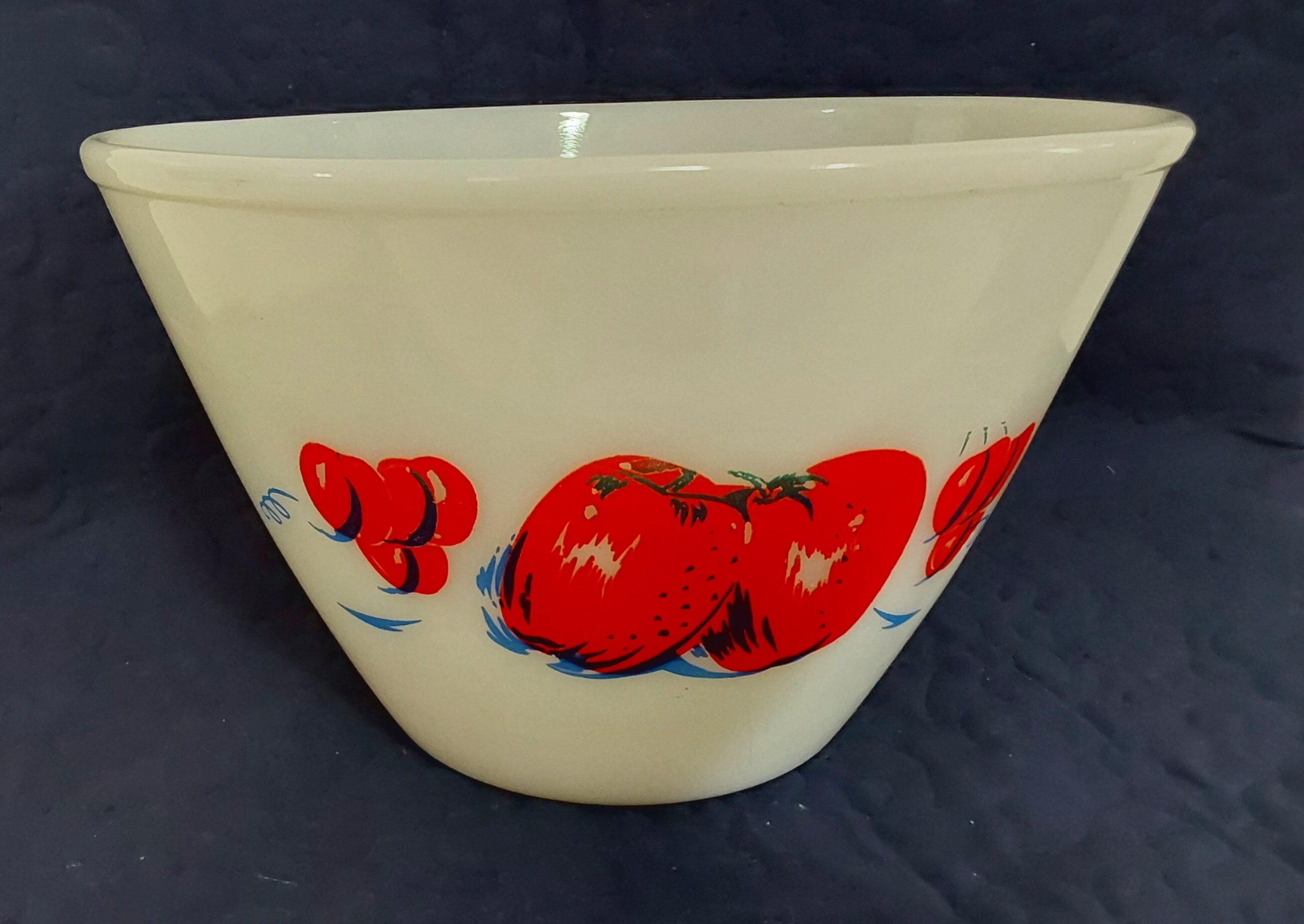 Vintage, Fire King, Apple & Cherries, Large Mixing Bowl - Etsy