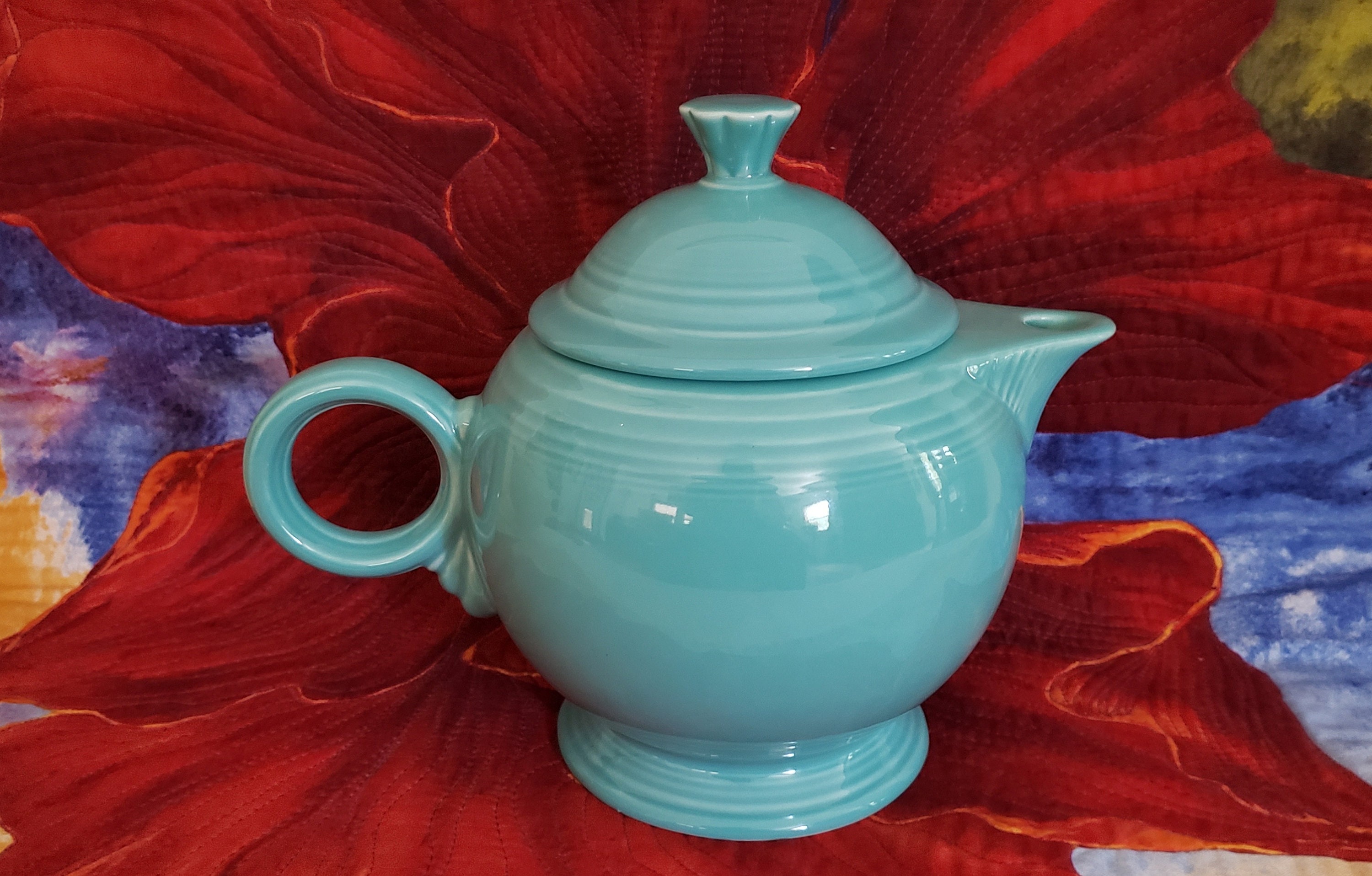 Post 86 Fiesta Ware Tea Pot, Turquoise
