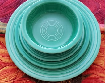 Vintage Green Fiesta Ware-4 Pieces