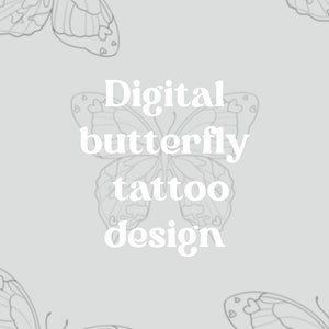 Butterfly digital tattoo design