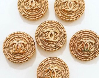 METAL MATT GOLD MODERN OPENWORK DESIGN SHANK BUTTONS 25mm Size 40L