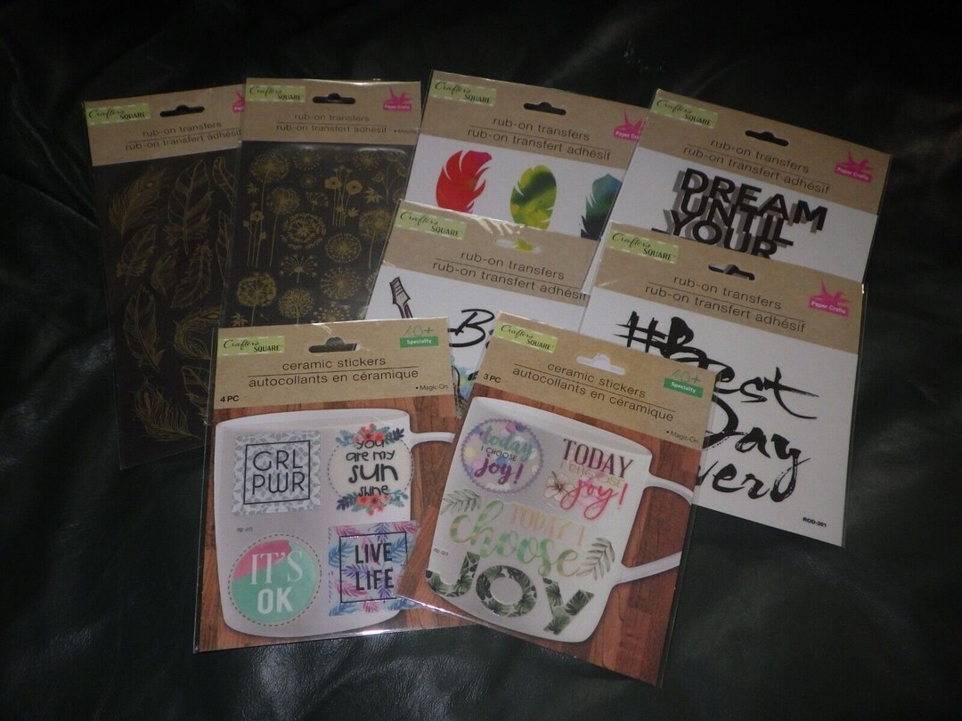 Crafters Square Stickers Rub on Transfers Etsy
