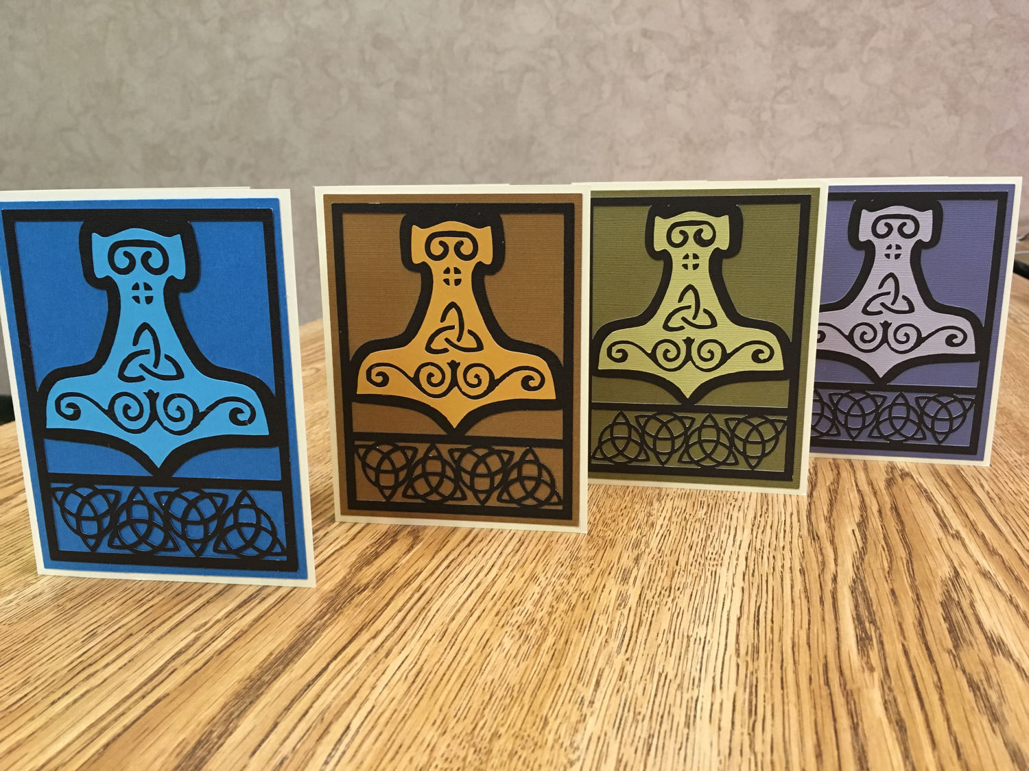 Thor's Hammer card Etsy