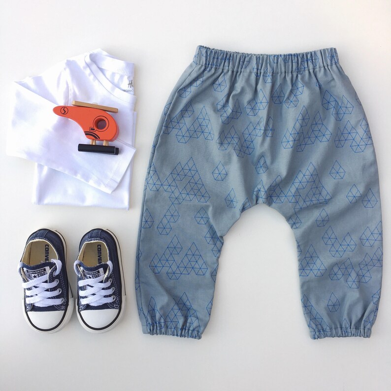 Geometric Drop Baby and Toddler Harem Pants