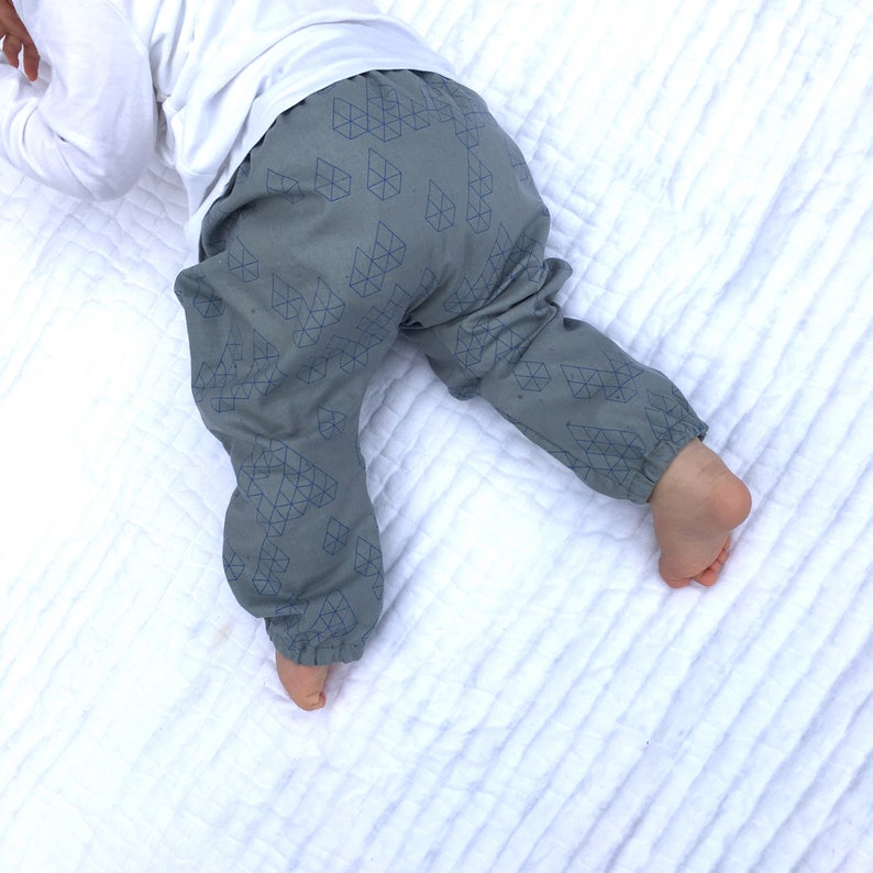 Geometric Drop Baby and Toddler Harem Pants