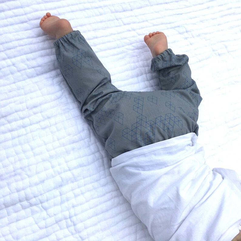Geometric Drop Baby and Toddler Harem Pants