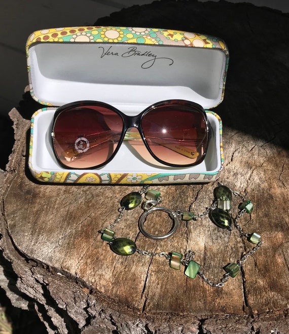 Vintage Vera Bradley Retired Pattern Lemon Parfait Case  display picture 1