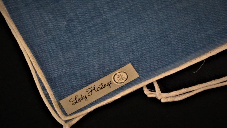 Un-used Women\u2019s Hankies Vintage 50s \u2013 60s Lady Heritage Irish Linen 3pc Set