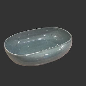 Vtg Russel Wright Steubenville Serving Bowl, Seafoam Green 10in., Mid Century Modern American Modern Pottery, MCM Tableware Vintage 1950s