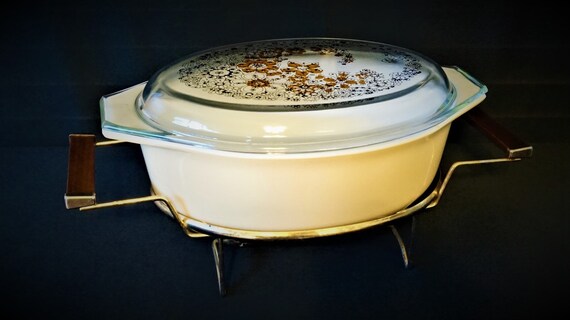 Vtg Pyrex Promo, Cinderella 045, Floral Bubbles Clear Lid W/ Pale
