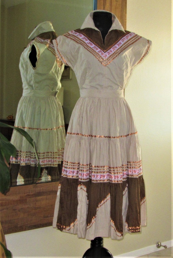 50s Patio Southwest Skirt Set, Squaw Skirt Set, We