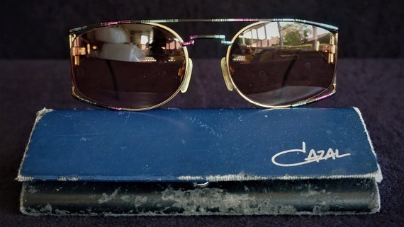 CAZAL Eyeglass Frames Mod 967 Col 469, Tri-colored W/purple  display picture 2