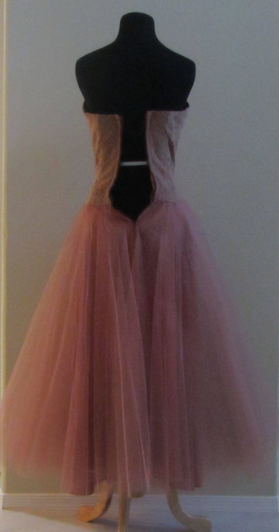 Chiffon Strapless Dresses with Sweetheart Vintage Mauve