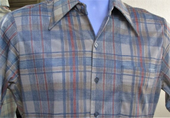 Men’s Button-Down BoHo Hippie Shirt, Short Sleeve… - image 7