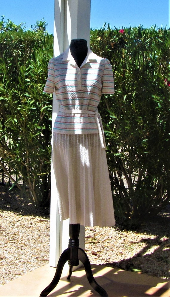 Nubby Knit Skirt Set, Marty Gutmacher, Vintage 70 