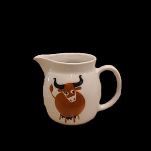 Vtg Arabia Finland Bull Milk Pitcher, Ceramic, Vintage 1950 thru 1971