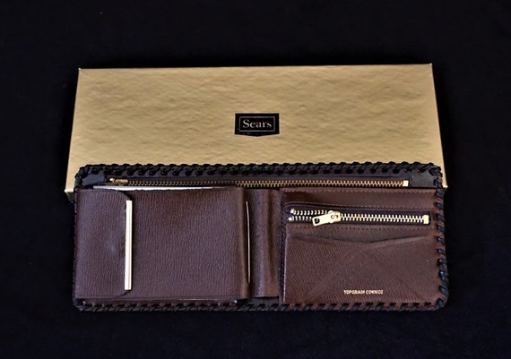 NIB 70s Men’s Tooled Leather Wallet / Billfold, S… - image 3