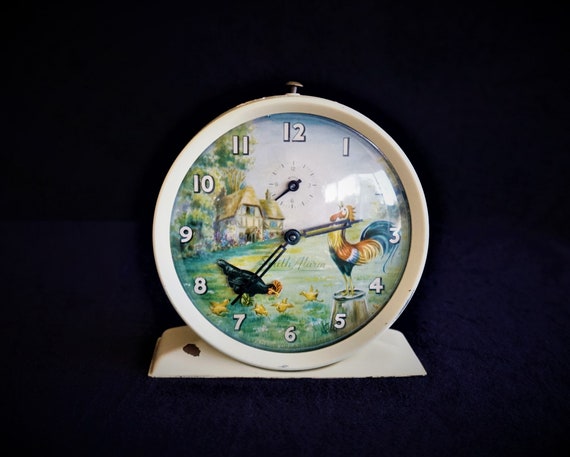 ギャラリー1950 時計 クロック G1950 グッドイナフ ハーマンミラー 50s Manual Alarm Clock, Animated Pecking Chicken, Smith's Alarm of