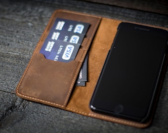 iPhone Wallet case , Leather Wallet iPhone XS Max, Leather Case, phone wallet, iPhone  7, 7 plus, iPhone X, iPhone 13,14,15 Pro Max